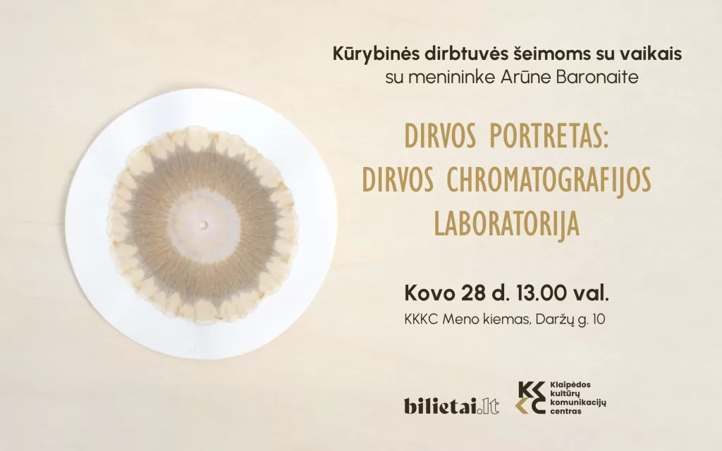 Kūrybinės dirbtuvės „Dirvos portretas: dirvos chromatografijos laboratorija“ šeimoms su vaikais