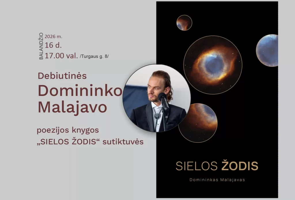 Debiutinės Domininko Malajavo poezijos knygos „Sielos žodis“ sutiktuvės