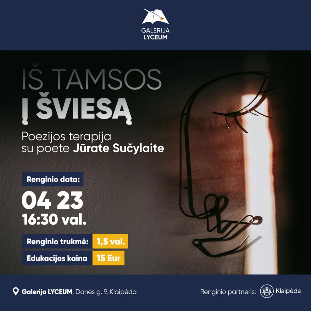 Poezijos terapija galerijoje „Lyceum“