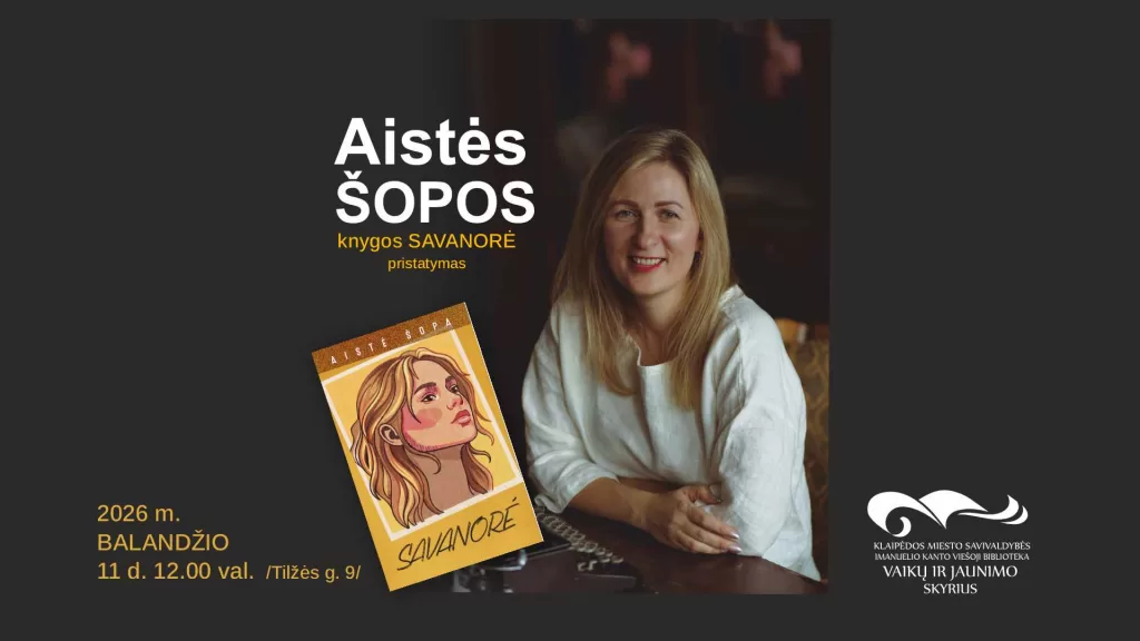 Aistės Šopos knygos „Savanorė” pristatymas