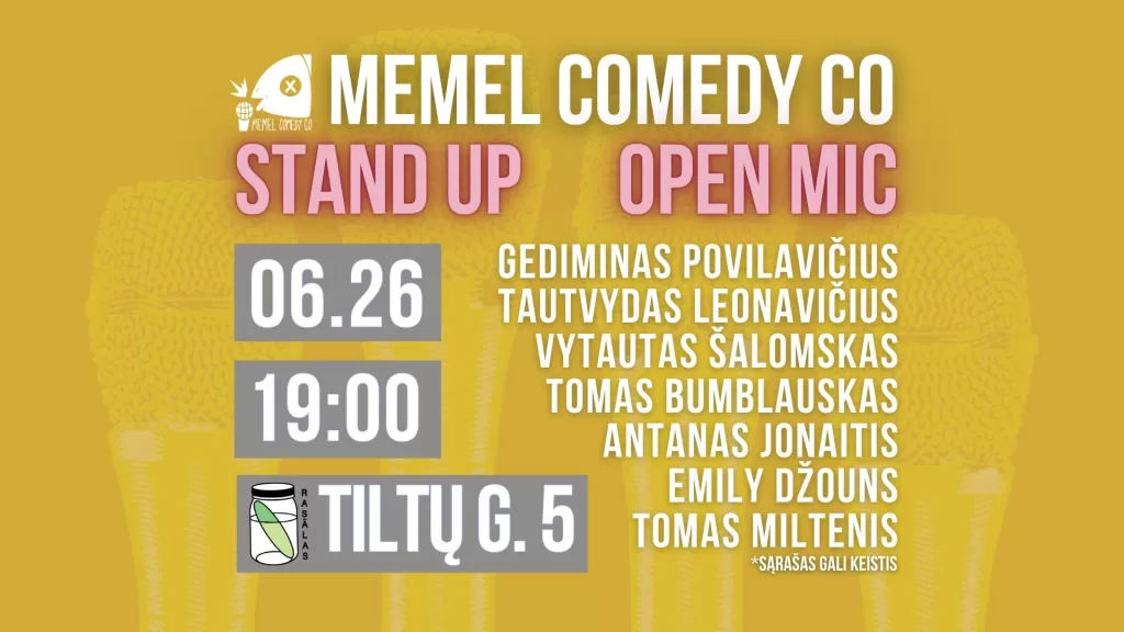 Humoro renginys „Stand Up – Open Mic“