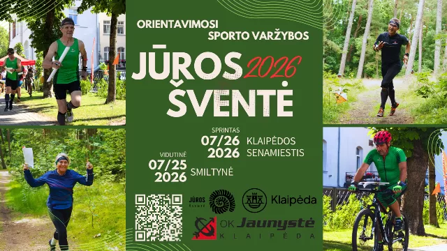 Orientavimosi sporto varžybos „Jūros šventė ‘2026“ Senamiestyje
