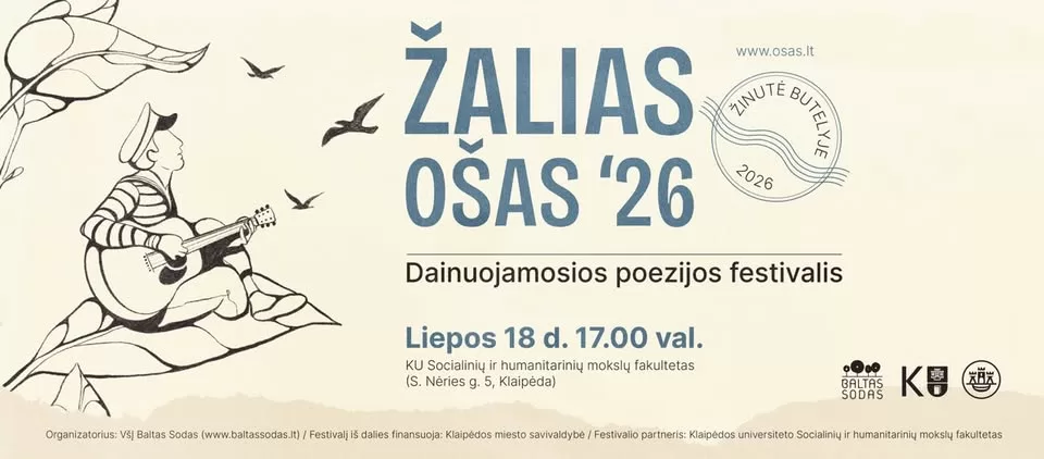 „Žalias ošas ’26 | Message in a Bottle” Singing Poetry Festival