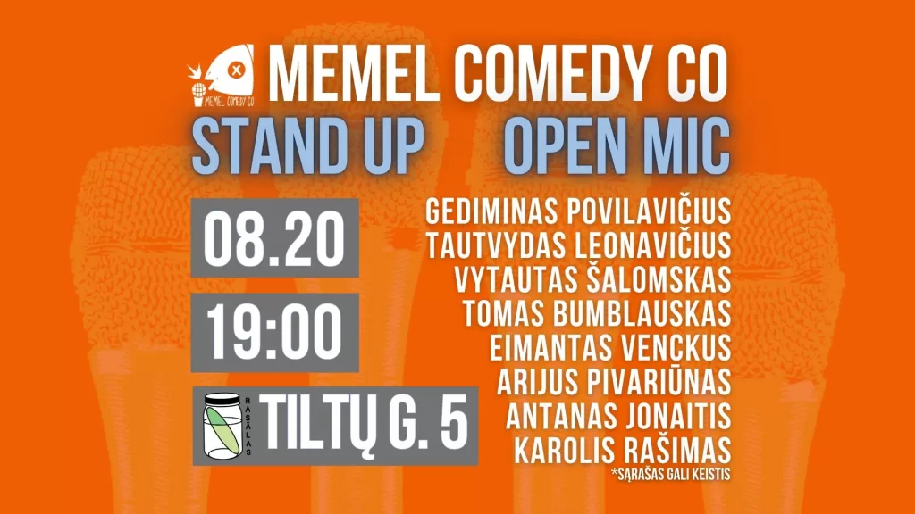 Humoro renginys „Open Mic – Memel Comedy Co“