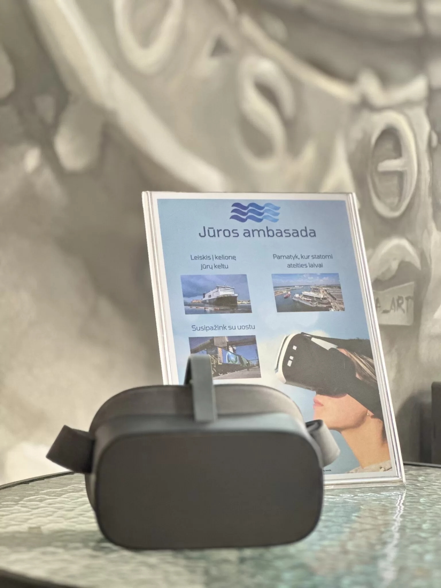 Tablet showing the “Sea Embassy” VR port tour