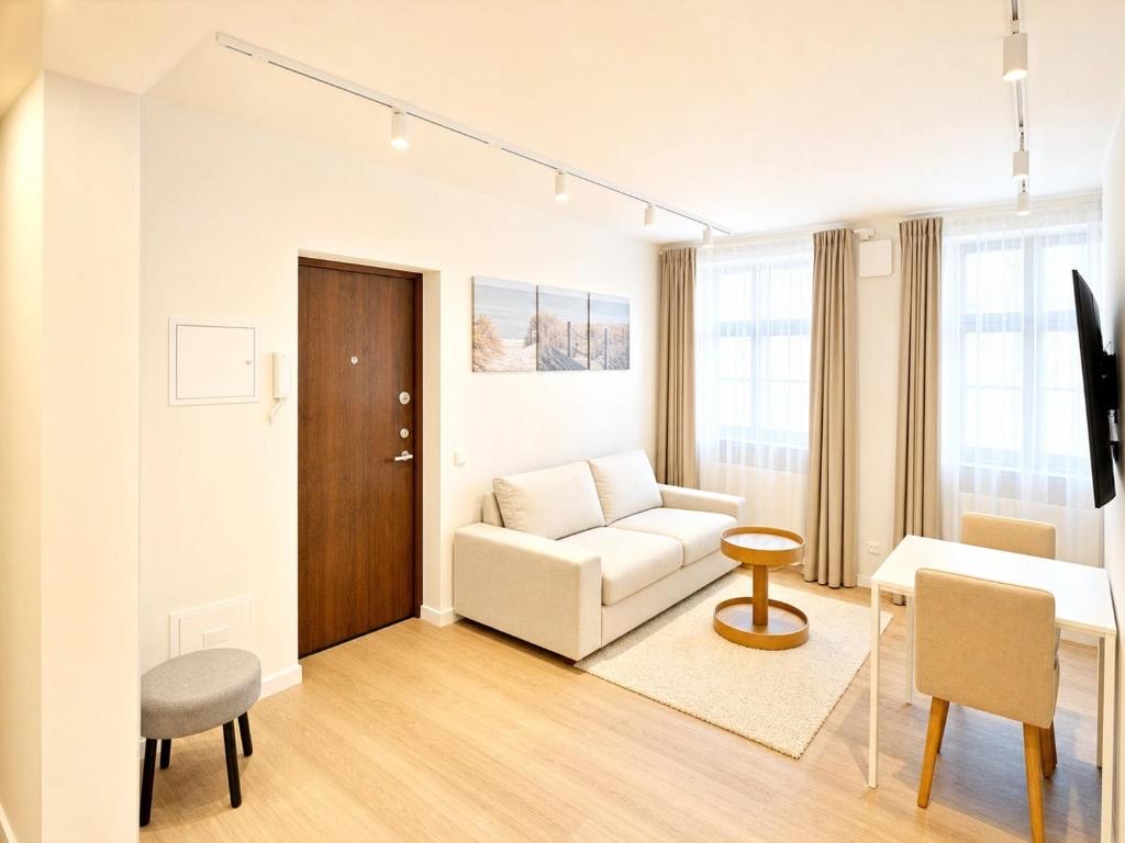 Helles Zimmer mit Sofa im „Express Guest House“