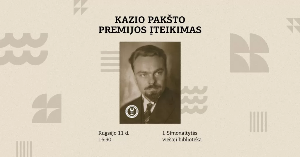 Kazio Pakšto premijos įteikimo ceremonija