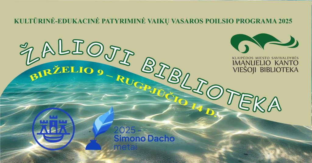 Prasidėjo registracija į vasaros stovyklą „Žalioji biblioteka“