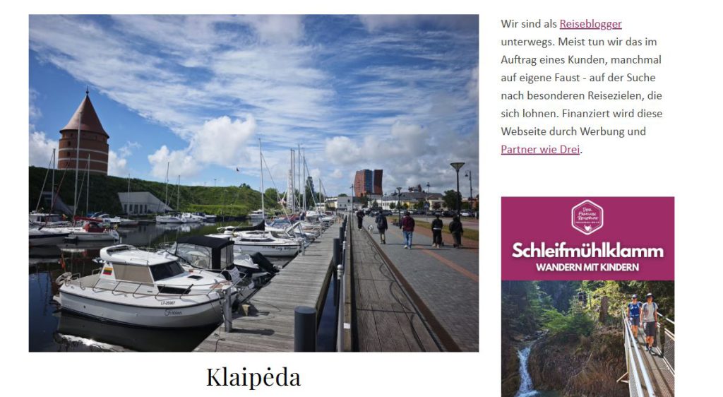 Austrijos kelionių portalas rekomenduoja Klaipėdą šeimos atostogoms