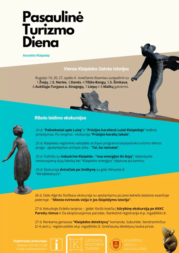 Pasaulinės turizmo dienos renginiai Klaipėdoje