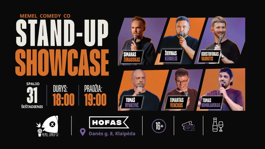 Humoro renginys „Memel Comedy Co – STAND UP Showcase“