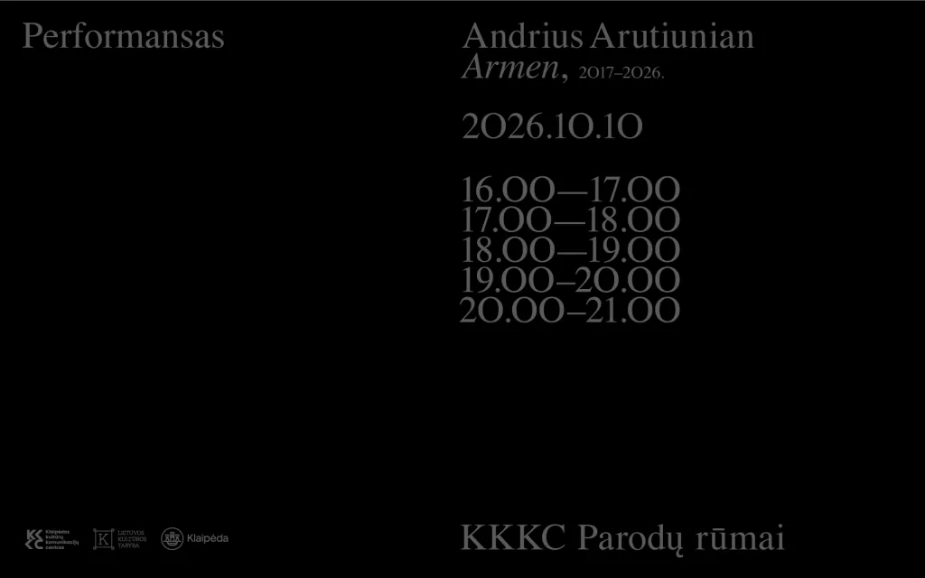 Andrius Arutiunian. Performansas „Armen“